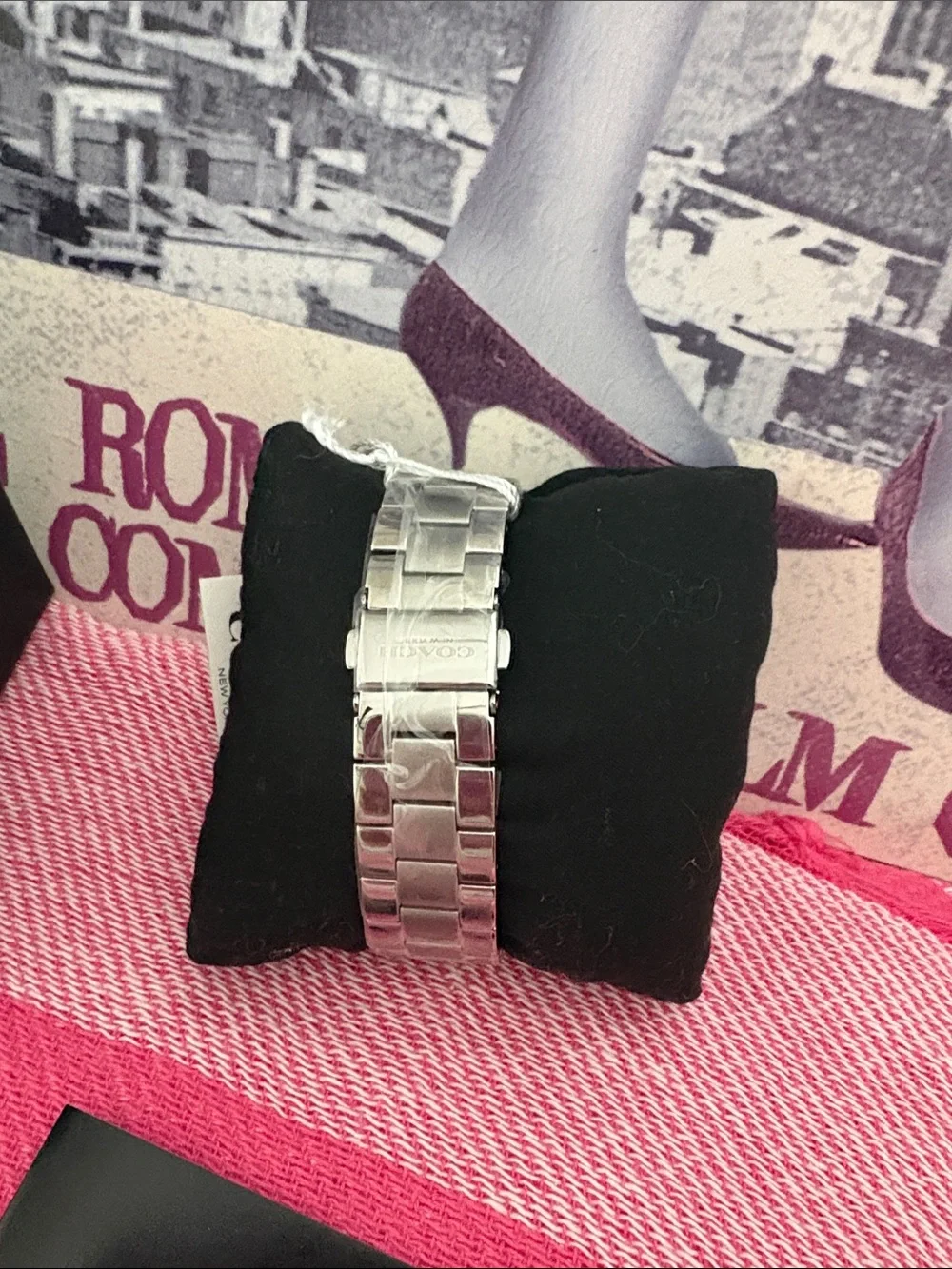 Coach Silver Watch with White Dial and Stainless Bracelet
